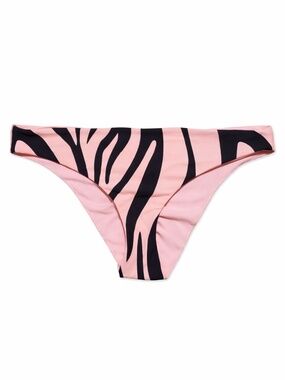 4/$20➡️ Pink Zebra Print Ruched Bikini Bottom – Size Small EUC